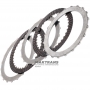Set of steel and friction discs for torque converter Mercedes-Benz 722.6 - 2 friction discs (total thickness 13.05 mm)