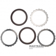 Set of steel and friction discs for torque converter Mercedes-Benz 722.6 - 2 friction discs (total thickness 13.05 mm)