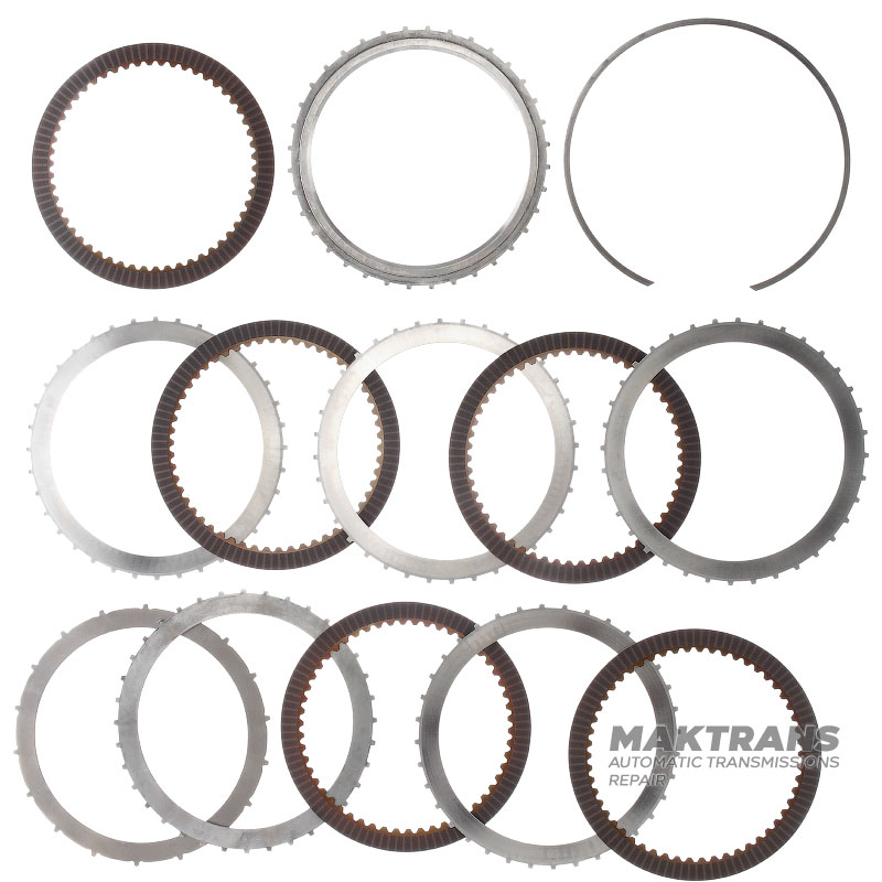 Set of steel and friction discs Low-Reverse GM 6L80 - 5 friction discs (total thickness of the set is 22.70 mm)