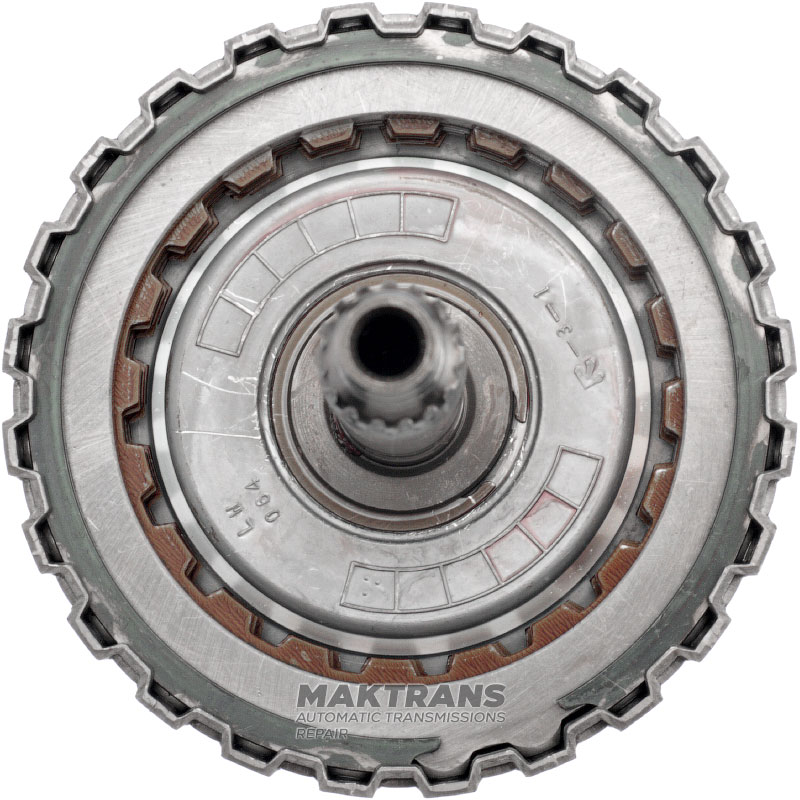 Input shaft / drum K1 (Low) Clutch JATCO JF404 001398205B - (shaft length 298 mm, 5 friction discs)