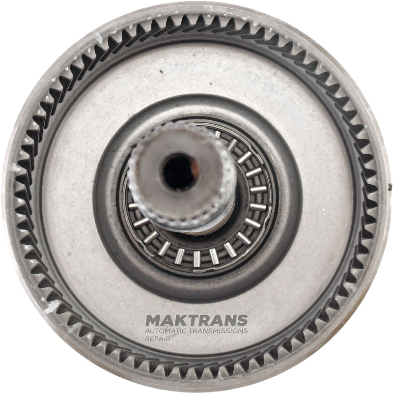 Input Shaft / Drum E Clutch (no disc set, no pistons) ZF 6HP19 (BMW) / [total shaft height 297 mm, ring gear 71 teeth] - used and inspected