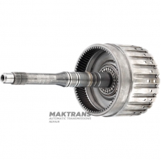 Input shaft / drum E Clutch (empty, without pistons and discs) ZF 6HP26 ZF 6HP28 - (total shaft height 304 mm, 30 mm outer diameter of shaft at the base of the drum)