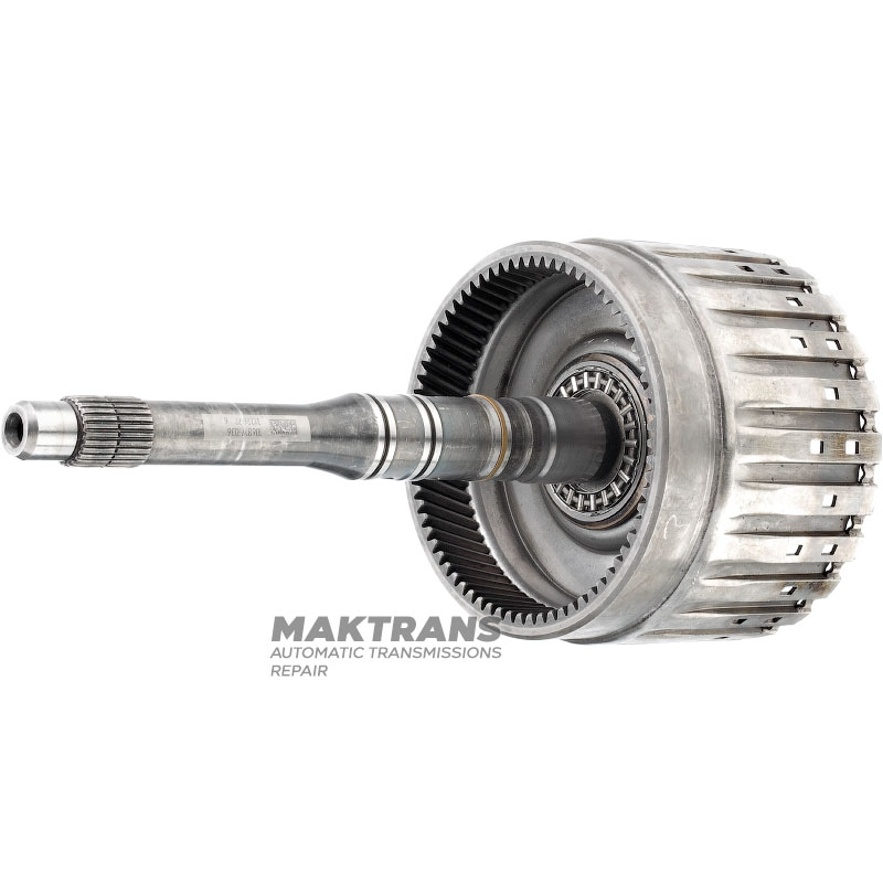 Input shaft / drum E Clutch (empty, without pistons and discs) ZF 6HP26 ZF 6HP28 - (total shaft height 304 mm, 30 mm outer diameter of shaft at the base of the drum)
