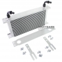 Universal oil cooler 18-row thread pitch 9/16"x18 AN6 fitting Kit with mounting, fittings for connecting to a 10mm hose