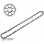 Drive chain complete with driven gear NISSAN GE9R01A / JATCO JR913E - 31 teeth (60.55 mm), 13 splines, 34 links chain (4.60 mm wide)