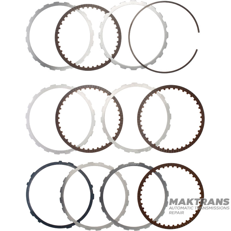 Steel and friction disc set B08 Brake NISSAN GE9R01A / JATCO JR913E - total thickness of the set is 21.95 mm, 4 friction discs