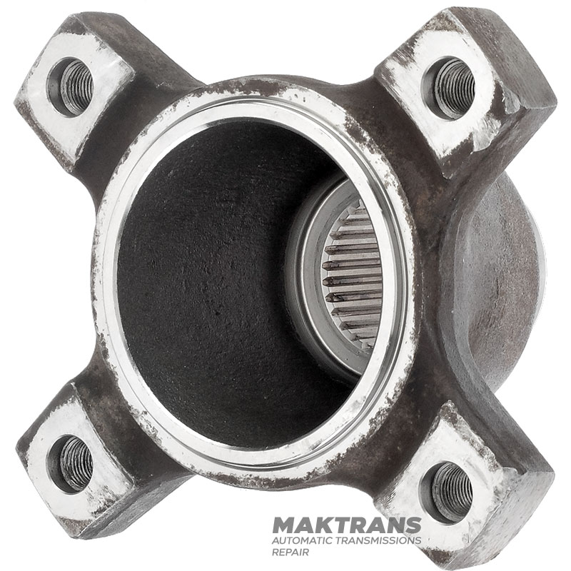Output shaft flange Mercedes-Benz 722.6 / 722.9 - height 72 mm, 4 mounting holes (internal Ø threaded hole 9 mm), 30 splines