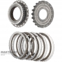 Double wet clutch VAG eHybrid 0DD DQ400 0DD141040D 0DD141280D 0DD141070C 0DD141042D 0DD141080C - K1 Clutch 5 friction discs (package thickness 20.40 mm) / K2 Clutch 6 friction discs (package thickness 24. 10 mm)