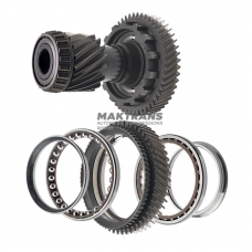 TOYOTA UA80 differential drive gear set - central caliper gear with original (OEM) used bearings (52 teeth, outer Ø 143.15 mm), industrial shaft (16 teeth (outer Ø 70.60 mm) / 49 teeth (outer Ø 136.75 mm)