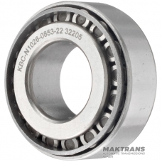 Tapered roller bearing of differential drive shaft No. 2 Hyundai / KIA D7UF1 (D7F34) DCT 4322624300 - KBC - N1026-0853-22, 32205 (52 x 19.75 x 25.05)