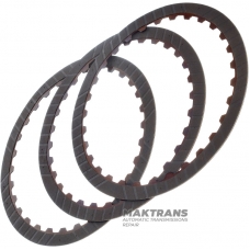 Friction disc set Reverse Clutch A4CF1 4554423300 - 3 friction discs (outer Ø 149 mm, 30 teeth, thickness 1.70 mm)
