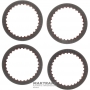 Friction disc set Overdrive Clutch A4CF1 4552423000 - 4 friction discs (outer Ø 137 mm, 30 teeth, thickness 1.70 mm)