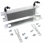 Universal oil cooler 9-row thread pitch 9/16"x18 AN6 fitting Kit with mounting and fittings for connecting to a 10mm hose