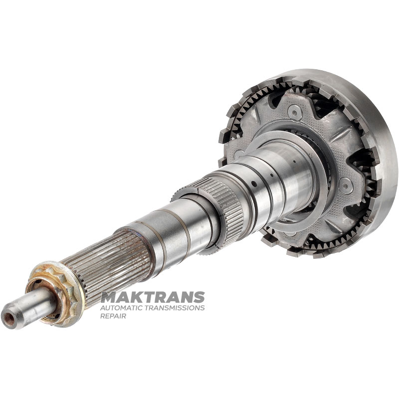 Center planetary gear / output shaft (RWD) Mercedes-Benz 722.6 - 4 pinions (18 teeth per pinion), 34 teeth (external Ø 56.50 mm) sun gear, 70 teeth ring gear