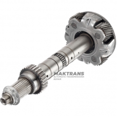 Central planetary gear / output shaft Mercedes-Benz 722.6 (with splined coupling / adapter) - shaft length 331 mm, 4 pinions (22 teeth / height 25 mm)