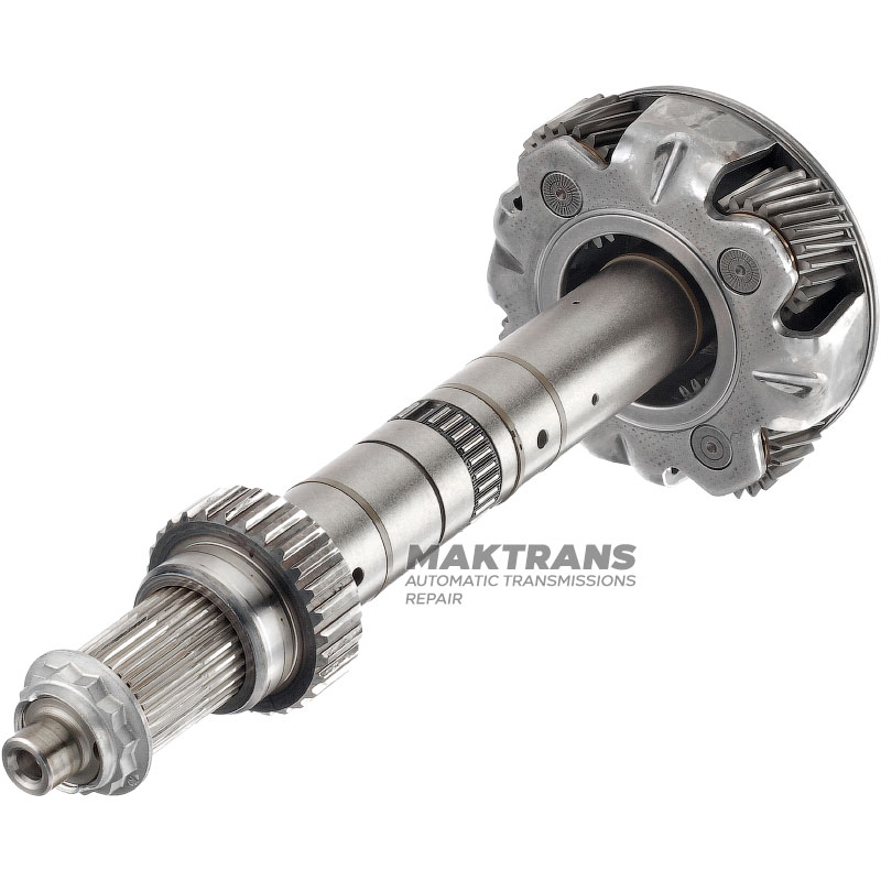 Central planetary gear / output shaft Mercedes-Benz 722.6 (with splined coupling / adapter) - shaft length 331 mm, 4 pinions (22 teeth / height 25 mm)