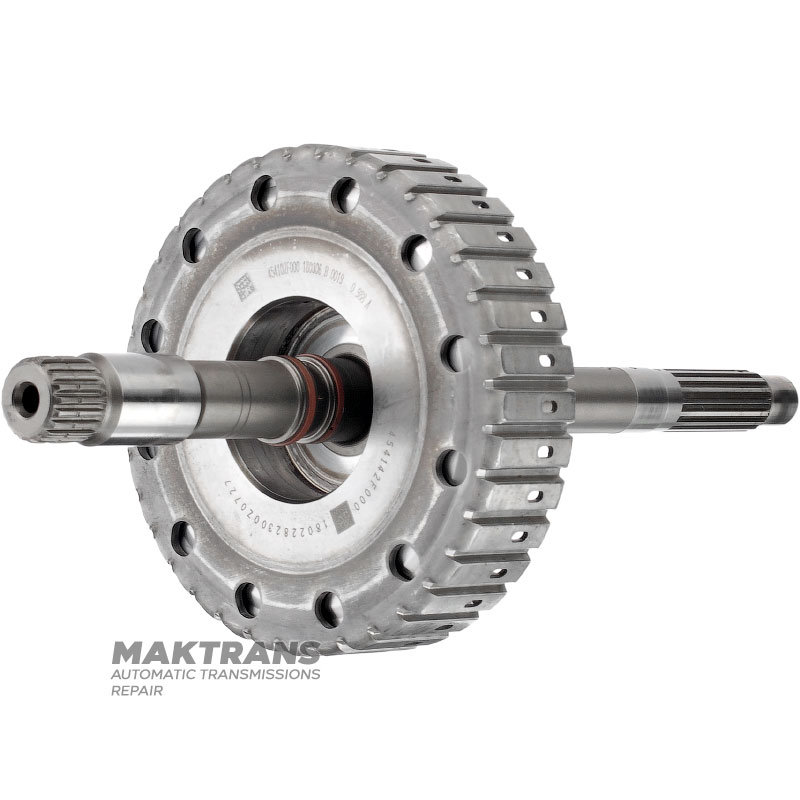 Input shaft / drum 3-5-R (empty, without discs and rubberized piston) A6GF1 454102F000 - total shaft length 321 mm