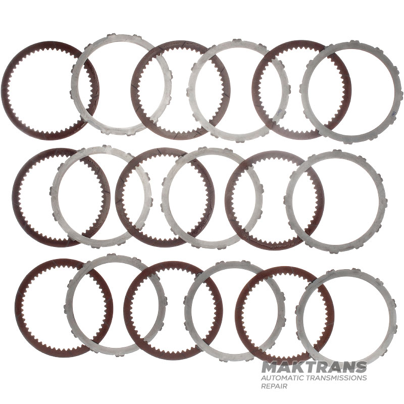 Overdrive/Direct Clutch Steel and Friction Disc Set DODGE CHRYSLER 47RE 4461042 5093167AA NVG44580 - 10 Friction Discs (total kit thickness 35.90mm)