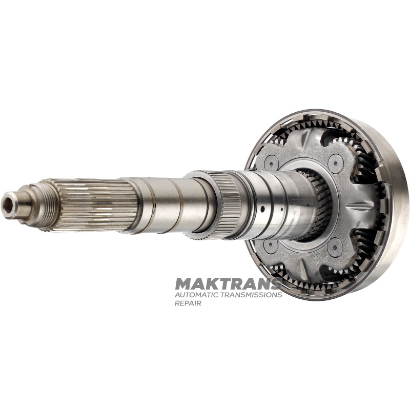 Center planetary gear / output shaft Mercedes-Benz 722.6 - shaft length 331 mm, 4 pinions (22 teeth / height 25 mm), ring gear 74 teeth, sun gear 30 teeth (outer Ø 50.95 mm)