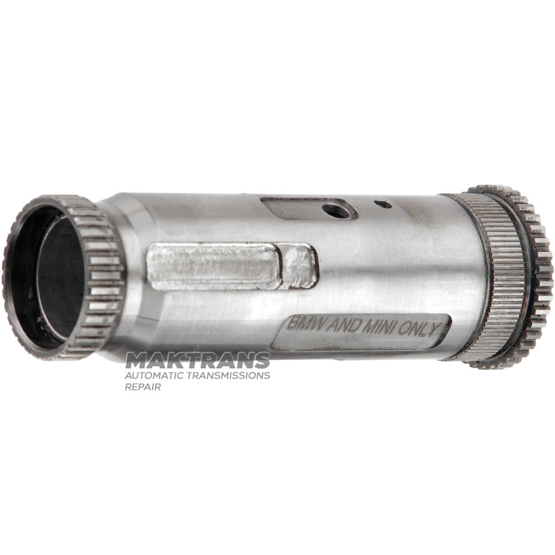 Guide oil sleeve / stator of the reactor wheel BMW AWF8G45 - length 119.30 mm, inner.Ø of the sleeve 25.30 mm, number of splines for the reactor wheel 34 pcs (outer.Ø 34.60 mm)