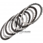 Set of steel and friction discs B2 (2nd) Brake Mitsubishi Motors V4A51 / V5A51 - total thickness of the set 21.20 mm, 4 friction discs (ext. Ø 178.50 mm, thickness 1.75 mm, 30 teeth)