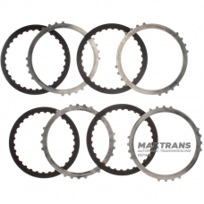 Set of steel and friction discs B2 (2nd) Brake Mitsubishi Motors V4A51 / V5A51 - total thickness of the set 21.20 mm, 4 friction discs (ext. Ø 178.50 mm, thickness 1.75 mm, 30 teeth)