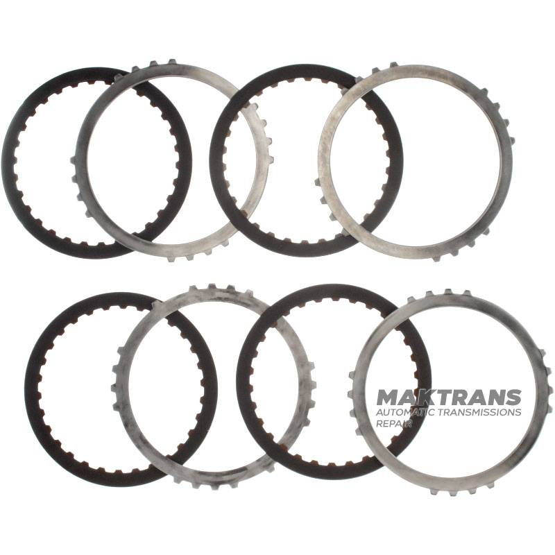 Set of steel and friction discs B2 (2nd) Brake Mitsubishi Motors V4A51 / V5A51 - total thickness of the set 21.20 mm, 4 friction discs (ext. Ø 178.50 mm, thickness 1.75 mm, 30 teeth)