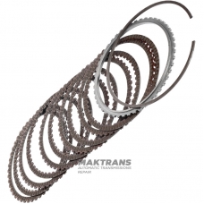 Set of steel and friction discs Overdrive Clutch Hyundai / KIA A8LF1 454254G100 - (10 friction discs, total thickness of the set 22.60 mm)