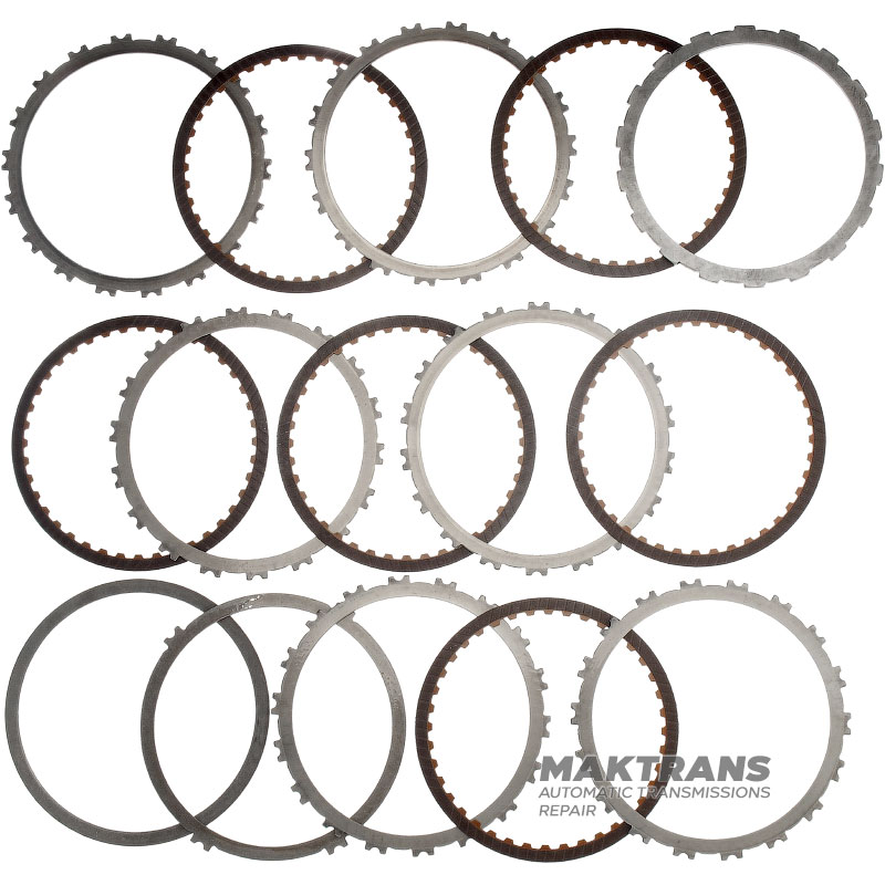 Set of steel and friction discs B1 Reverse Brake RE5R05A 31662-95X00 - 6 friction discs (40 teeth), total thickness of the set 23.70 mm