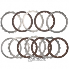 Low Brake (B2) Steel and Friction Disc Set NISSAN RE7R01A / JATCO JR710E / JR711E - Total Set Thickness 19.60mm, 5 Friction Discs (36 Teeth)