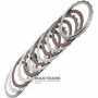 Low Brake (B2) Steel and Friction Disc Set NISSAN RE7R01A / JATCO JR710E / JR711E - Total Set Thickness 19.60mm, 5 Friction Discs (36 Teeth)