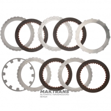 Steel and friction disc set 2-3-4-6 Brake (B3) 316661XJ0A 316623SX0B 316651XJ0C 316671XJ1C - 4 friction discs (36 teeth), total thickness of the set 18.05 mm