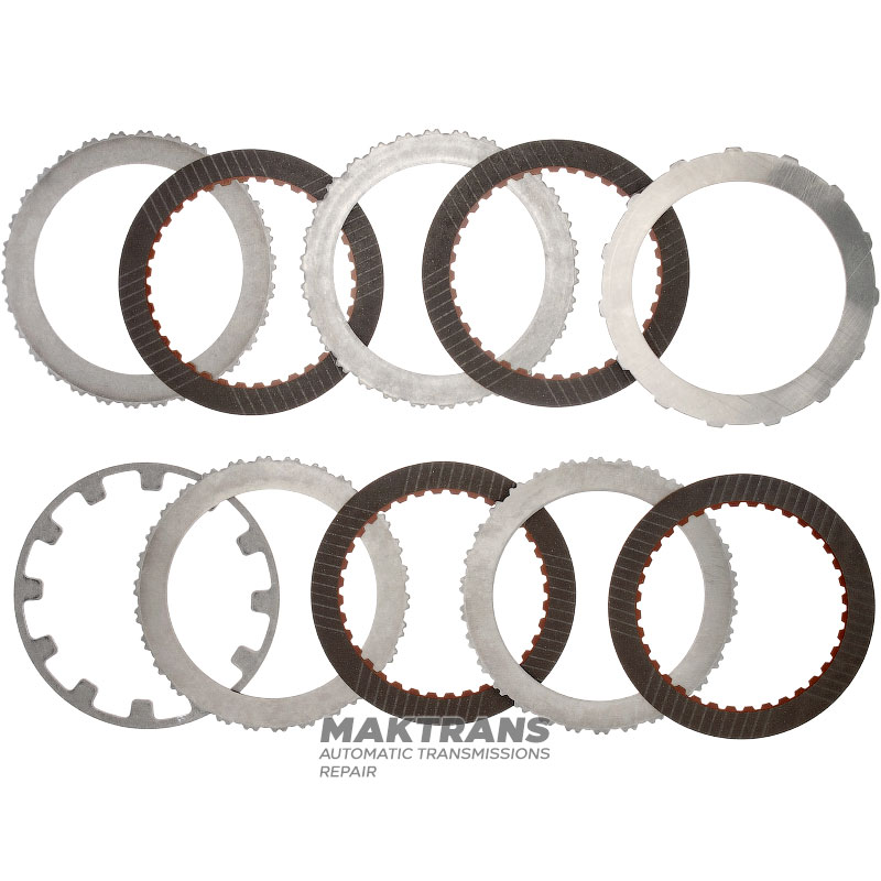 Steel and friction disc set 2-3-4-6 Brake (B3) 316661XJ0A 316623SX0B 316651XJ0C 316671XJ1C - 4 friction discs (36 teeth), total thickness of the set 18.05 mm