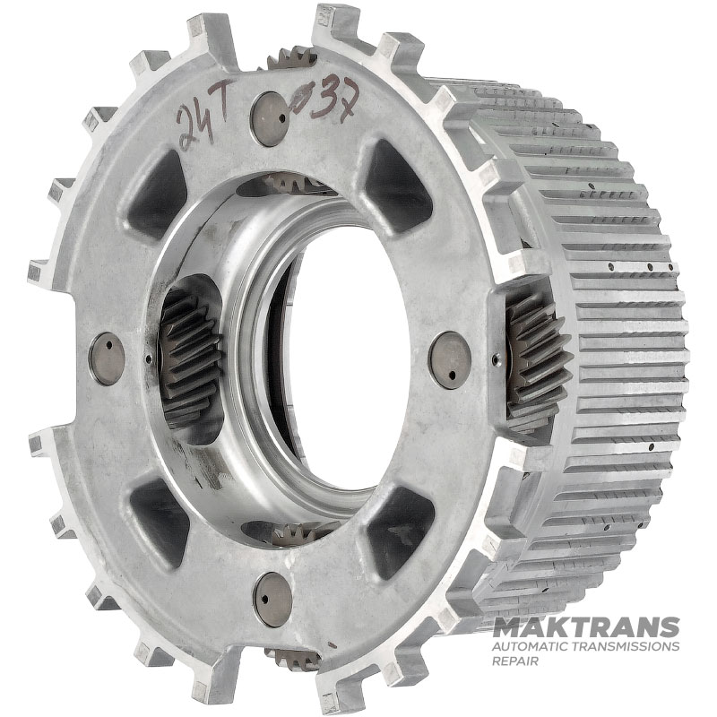 Rear planetary gear NISSAN RE5R05A RE7R01A / JATCO JR710E JR507A — 4 satellites (24 teeth, outer Ø 36.90 mm), for ring gear P3 with a crown tooth width of 12 mm