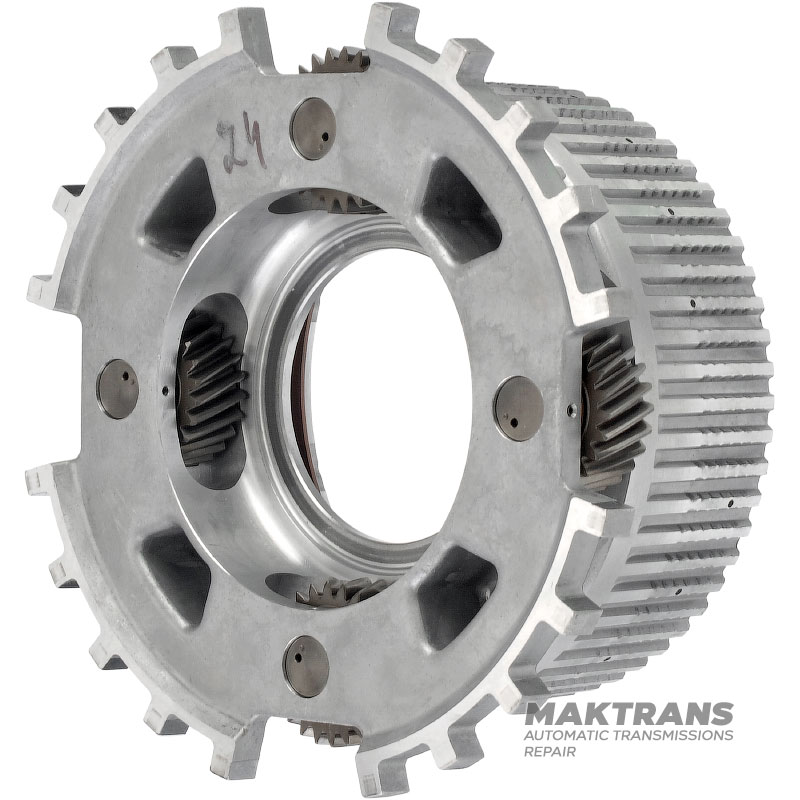 Rear planetary gear NISSAN RE5R05A RE7R01A / JATCO JR710E JR507A — 4 satellites (24 teeth, outer Ø 37.05 mm), for ring gear P3 with a crown tooth width of 8 mm