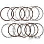 Set of steel and friction discs B1 Reverse Clutch NISSAN RE5R05A / JATCO JR507A 31532AA310, 3166290X00 - 6 friction discs (50 teeth per disc), total thickness of the disc set 28.25 mm