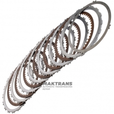 Set of steel and friction discs B1 Reverse Clutch NISSAN RE5R05A / JATCO JR507A 31532AA310, 3166290X00 - 6 friction discs (50 teeth per disc), total thickness of the disc set 28.25 mm
