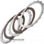 Set of steel and friction discs LOW COAST B2 BRAKE NISSAN RE5R05A / JATCO JR507A 31662-90X02 - 2 friction discs (30 teeth per disc), total thickness of the set 12.65 mm