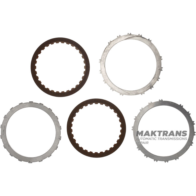 Set of steel and friction discs LOW COAST B2 BRAKE NISSAN RE5R05A / JATCO JR507A 31662-90X02 - 2 friction discs (30 teeth per disc), total thickness of the set 12.65 mm
