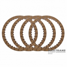 Set of friction discs C4 Clutch UA80E UA80F 34610-48030 / AWF8G45 (only when replacing the aluminum drum C3-C4 Clutch with a steel one) - 4 discs in a set (40 teeth, outer Ø 134.80 mm, thickness 1.55 mm)
