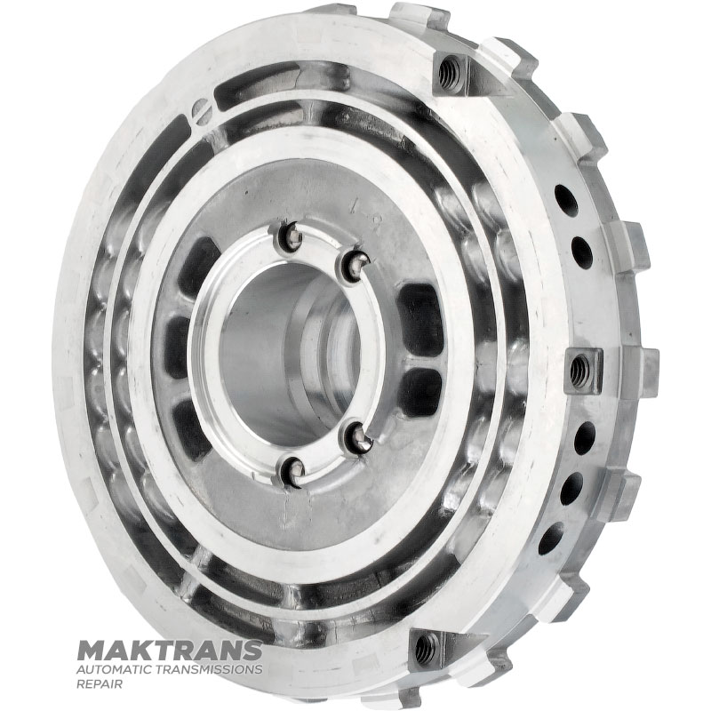 Center Caliper / Drum Hub DIRECT Clutch NISSAN RE5R05A RE7R01A / JATCO JR710E JR507A - 4 Oil Channels, Overall Height 81mm