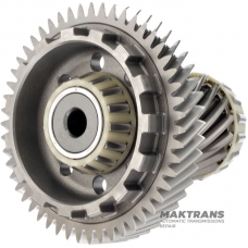 Intermediate shaft of differential HYUNDAI / KIA A8MF1 457224G630 457204G611 – leading gear (18 teeth, outer Ø 70.75 mm, 1 notch), driven gear (51 teeth, outer Ø 140.45 mm, 3 notches)