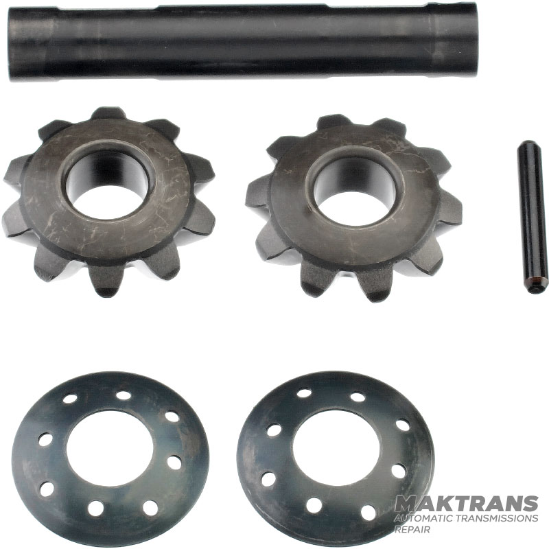 Set of differential satellites Hyundai / KIA A8MF1 429104G000 - 2 satellites (10 teeth, outer Ø 49 mm, inner Ø 18.05 mm), satellite axis (length 108 mm, outer Ø 17.95 mm)