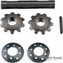 Set of differential satellites Hyundai / KIA A8MF1 429104G000 - 2 satellites (10 teeth, outer Ø 49 mm, inner Ø 18.05 mm), satellite axis (length 108 mm, outer Ø 17.95 mm)