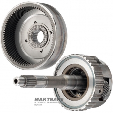 Input shaft / planetary gear OVERDRIVE Aisin Warner 30-40LE, 30-80LE / TOYOTA A340 - input shaft length 195 mm (20 splines, outer Ø 21.30 mm), 4 satellites (23 teeth, 2 notches), ring gear 79 teeth (outer Ø 117.95 mm)