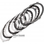 Set of steel and friction discs OVERDRIVE BRAKE Aisin Warner 30-40LE, 30-80LE / TOYOTA A340 A343 - 4 friction discs (total thickness of the set 20.70 mm)