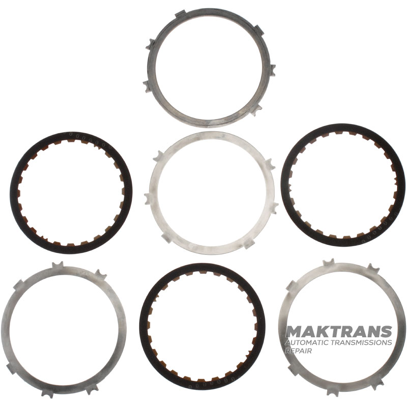 Set of steel and friction discs OVERDRIVE BRAKE Aisin Warner 30-40LE, 30-80LE / TOYOTA A340 A343 - 3 friction discs (total thickness of the set 16.70 mm)