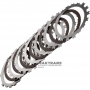 Set of steel and friction discs LOW-REVERSE BRAKE Aisin Warner 30-40LE, 30-80LE / TOYOTA A340 A343 - 6 friction discs (total thickness of the set 26.35 mm)
