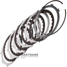 Set of steel and friction discs OVERDRIVE BRAKE Aisin Warner 30-40LE, 30-80LE / TOYOTA A340 A343 - 5 friction discs (total thickness of the set 25.05 mm)
