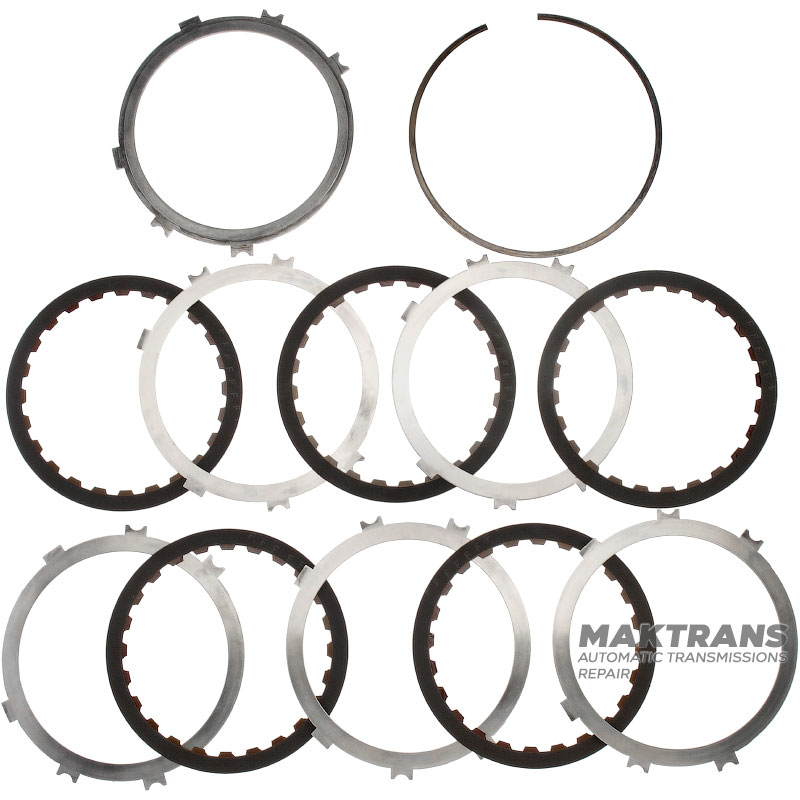 Set of steel and friction discs OVERDRIVE BRAKE Aisin Warner 30-40LE, 30-80LE / TOYOTA A340 A343 - 5 friction discs (total thickness of the set 25.05 mm)